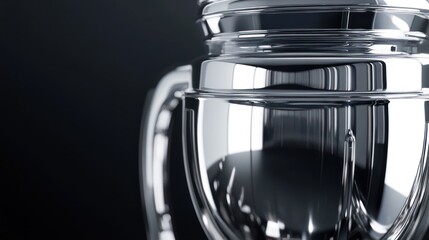 Polished Metal Trophy Close Up Detail Shot