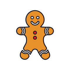 Obraz premium gingerbread man isolated on white