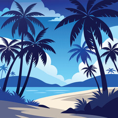 palm trees on the beach