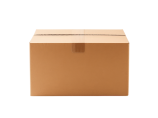 cardboard box isolated on transparent background Png	