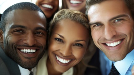 The Happy Business Team Together