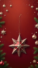 red star christmas decoration