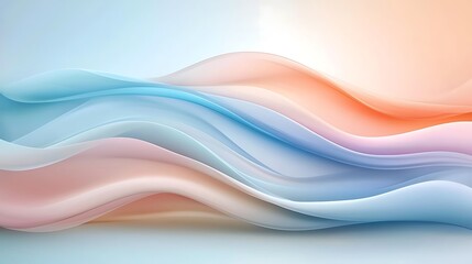 Fototapeta premium Abstract art studio dynamic flowing waves in soft pastels for a calm perspective
