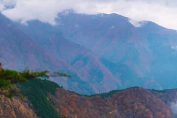 mountain landscape with clouds