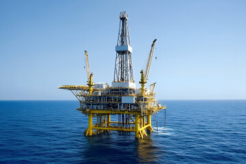 oil rig in the sea