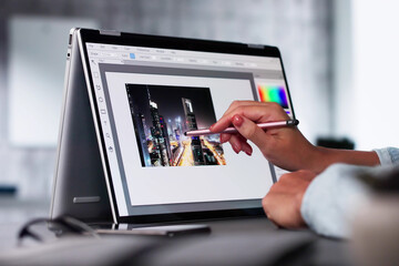 Graphic Designer Woman Working