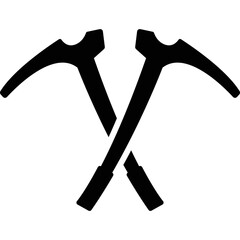 Simple vector icon Ice ax