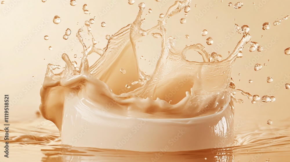 Poster Foundation splashing and making a crown shape with drops