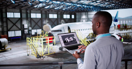 Airplane Maintenance At Airport