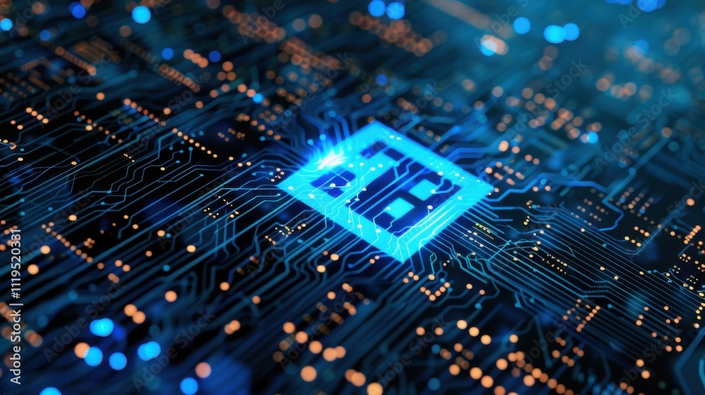 Poster artificial intelligence (ai), machine learning and modern computer technologies concepts. business, 