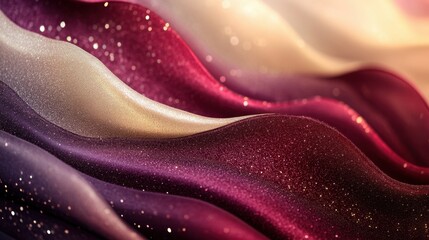 Sparkling Glittering Waves Abstract Background Image: Shimmering, Luxurious, Elegant, and Colorful Fabric Texture