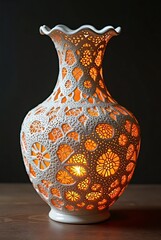 orange vase on a white background