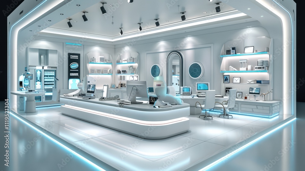 Poster create a 3d graphic design store.