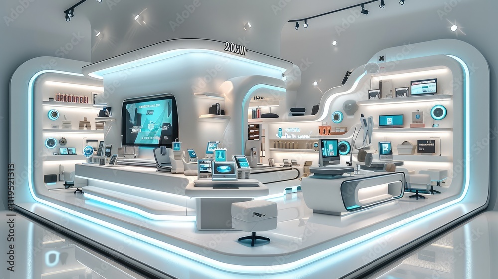 Poster create a 3d graphic design store.
