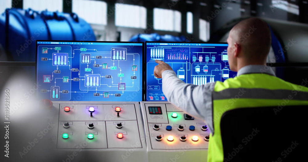 Aufkleber power and gas plant using ai scada system