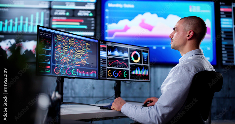 Poster business data analytics dashboard