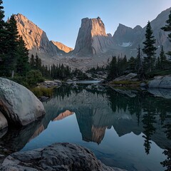 Sunrise Reflection in the Wind River Range