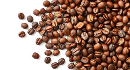 coffee beans isolated white background