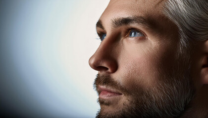 Obraz premium Close-Up of a Person Deep in Thought