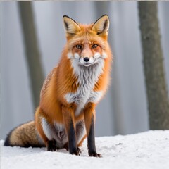 Obraz premium Fox ( Vulpes Vulpes ) in winter scenery