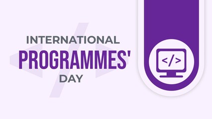 International Programmers Day Celebration. Illustration design for Background, Poster, Banner, Advertising, Greeting Card. Purple theme. 
