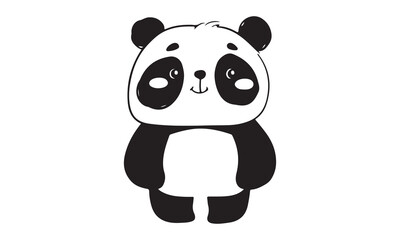 red panda vector illustration -Cricut Isolated on white background Vector illustration for Cutting Machine,Typography Calligraphy , Silhouette Cameo, Hand drawn lettering phrase isolated on white back