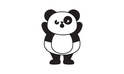 red panda vector illustration -Cricut Isolated on white background Vector illustration for Cutting Machine,Typography Calligraphy , Silhouette Cameo, Hand drawn lettering phrase isolated on white back