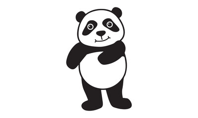 red panda vector illustration -Cricut Isolated on white background Vector illustration for Cutting Machine,Typography Calligraphy , Silhouette Cameo, Hand drawn lettering phrase isolated on white back