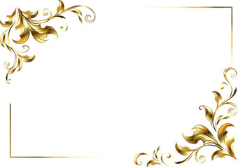 Asymmetric gold frame