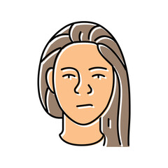 frustration woman expression color icon vector. frustration woman expression sign. isolated symbol illustration