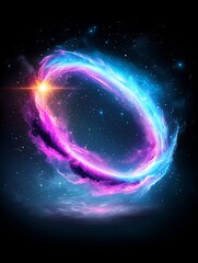 Obraz premium Stunning Celestial View of a Colorful Nebula