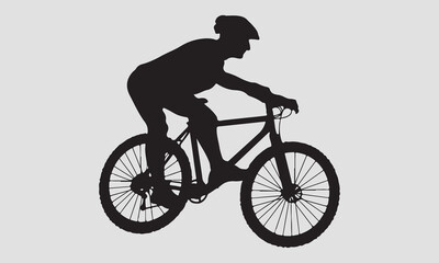 Obraz premium Cycling vector illustration-Cricut Isolated on white background Vector illustration for Cutting Machine,Typography Calligraphy , Silhouette Cameo, Hand drawn lettering phrase isolated on white backgro