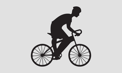 Fototapeta premium Cycling vector illustration-Cricut Isolated on white background Vector illustration for Cutting Machine,Typography Calligraphy , Silhouette Cameo, Hand drawn lettering phrase isolated on white backgro