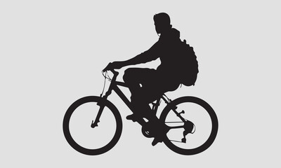 Cycling vector illustration-Cricut Isolated on white background Vector illustration for Cutting Machine,Typography Calligraphy , Silhouette Cameo, Hand drawn lettering phrase isolated on white backgro