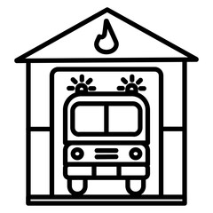 Fire Station Icon