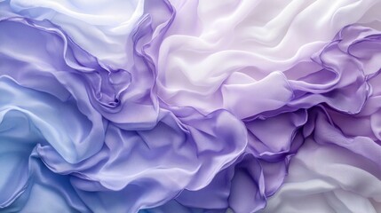 Obraz premium Elegant Draped Lavender and White Silk Fabric Texture: Soft, Flowing, Luxurious Gradient
