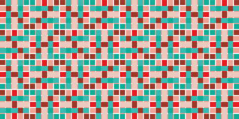 Fototapeta premium Seamless geometric pattern combination of colorful squares. Perfect for printing, design, wallpaper and gift wrapping