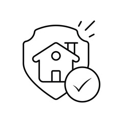 Verified Home  vector icon