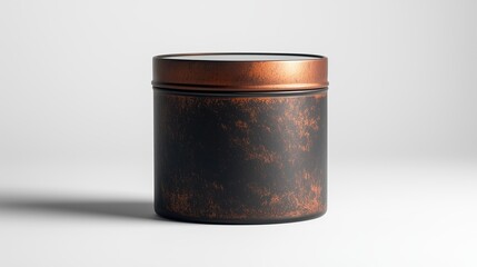 New stylish tin can on a white background, isolated