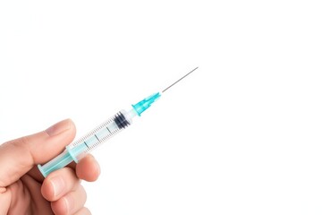 Hand Holding Syringe with Magical Sparkle Effect