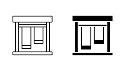 Kid playground icons set. Kindergarten outdoor recreation area icons set. vector illustration on white background