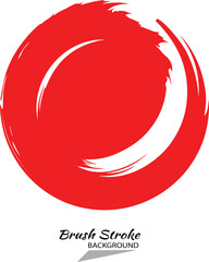 Vector red circle brush strokes-07