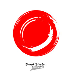 Vector red circle brush strokes-17