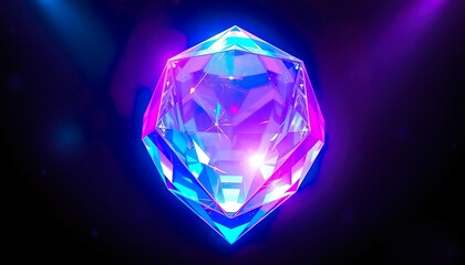 Crystalized Harmony A Digital Landscape of Polygonal Crystals and Organic Vines