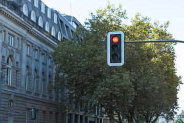 traffic light on the street red traffic light