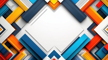 Colorful Geometric Abstract Background with Layered Textures and Shapes