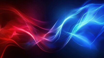 Fototapeta premium Elegant Dynamic Dark Grainy Background with Colorful Waves of Light in Blue and Red Tones
