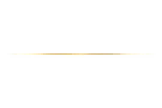 Luxury gold line element isolated on white
