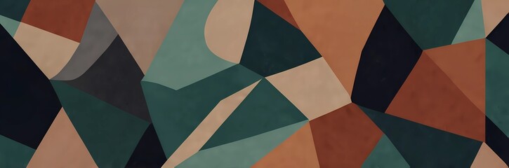 Abstract background with Geometric shapes and triangles Earthly tone colores
