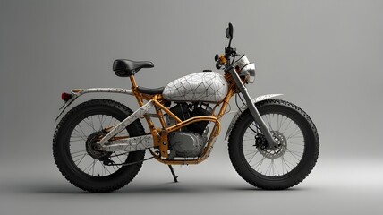 Obraz premium wrapped bike isolated in white